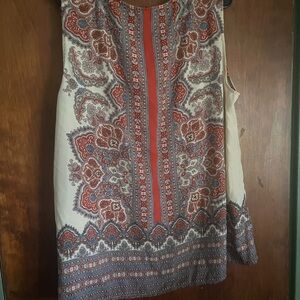 Elegant Paisley Print Sleeveless Top